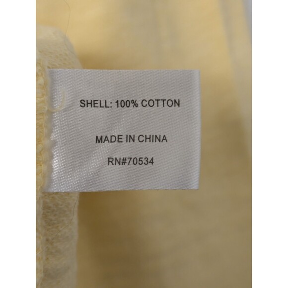 Orvis Butter Yellow 1/4 Zip Pullover 100% Cotton Sweater sz M Casual Preppy - Picture 10 of 10